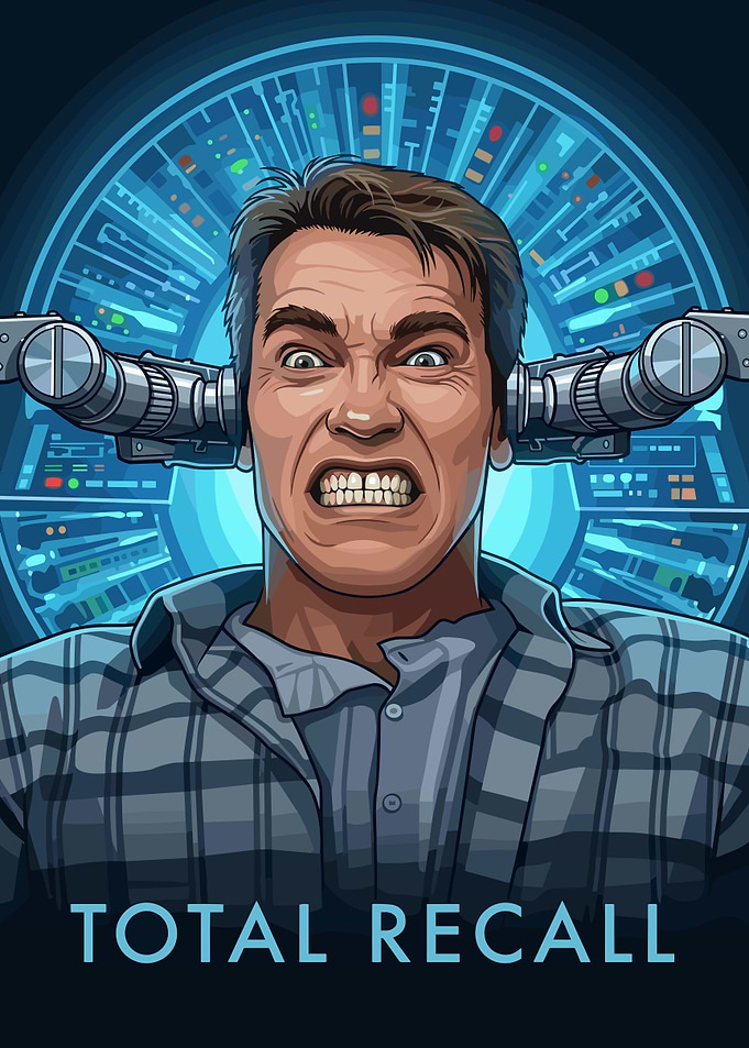 Total Recall Arnold Schwarzenegger Poster