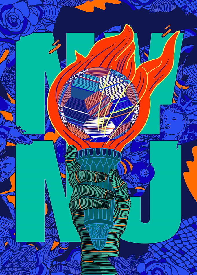 Flaming Soccer Ball Torch