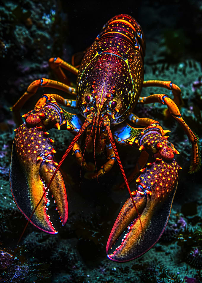 Spiny Lobster Underwater