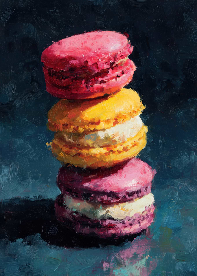 Stack of Colorful Macarons