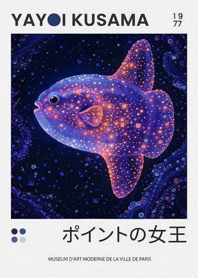 Yayoi Kusama Sunfish Poster