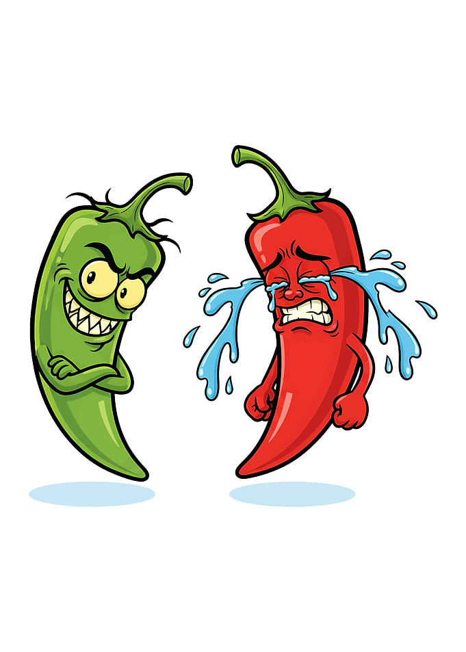 Cartoon Peppers Arguing