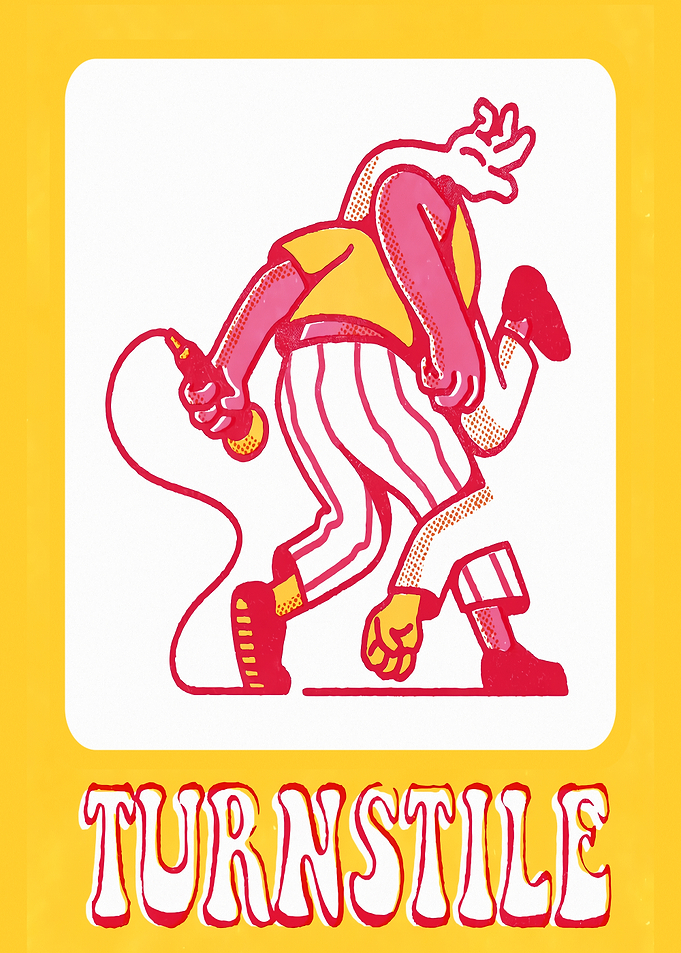 Turnstile Band Graphic with Microphone