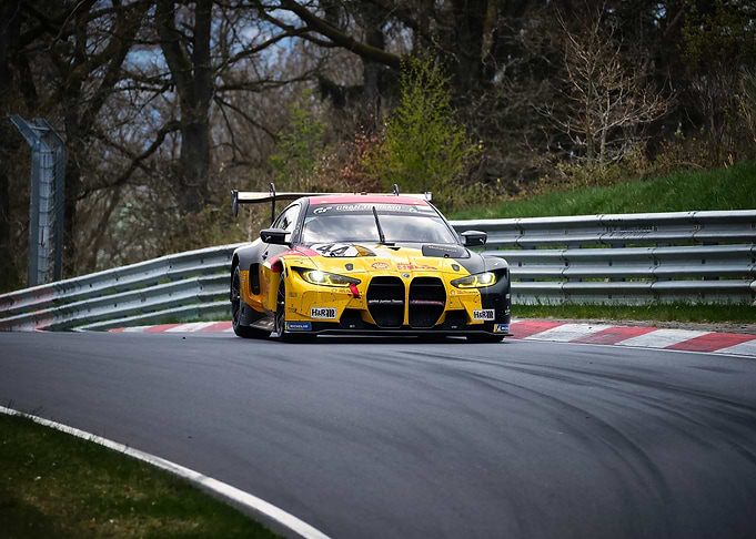 Race car on a track