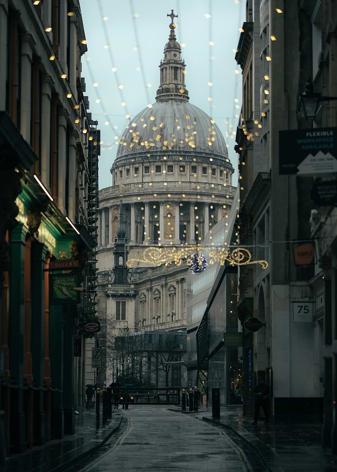 St. Paul's Cathedral in London at Dusk