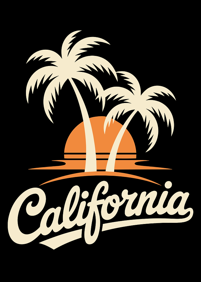 California Palm Trees Sunset
