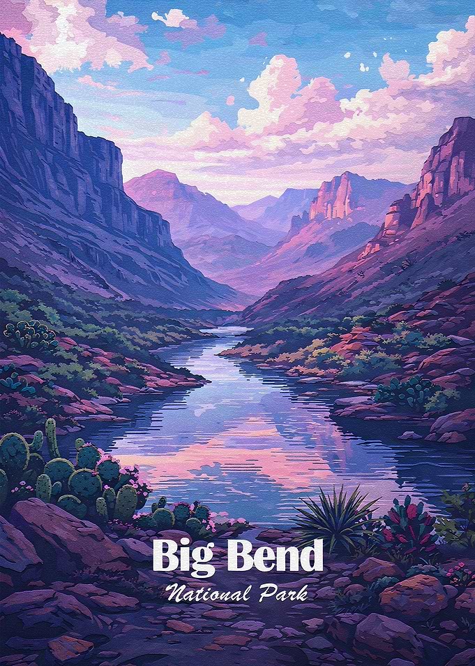 Big Bend National Park Vintage Poster