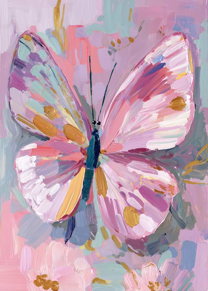 Abstract Butterfly Painting