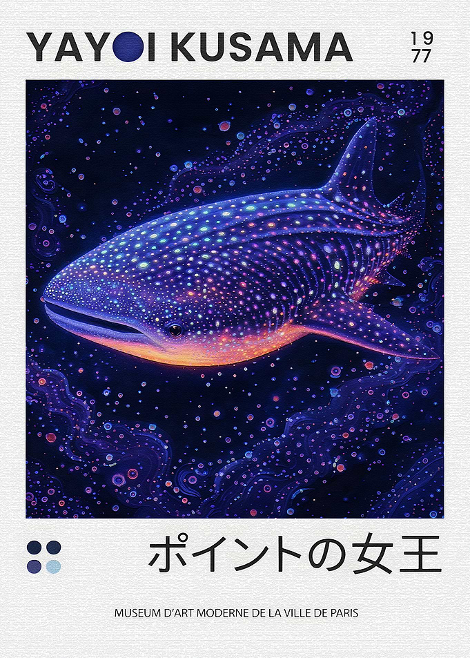 Yayoi Kusama Whale Shark Painting