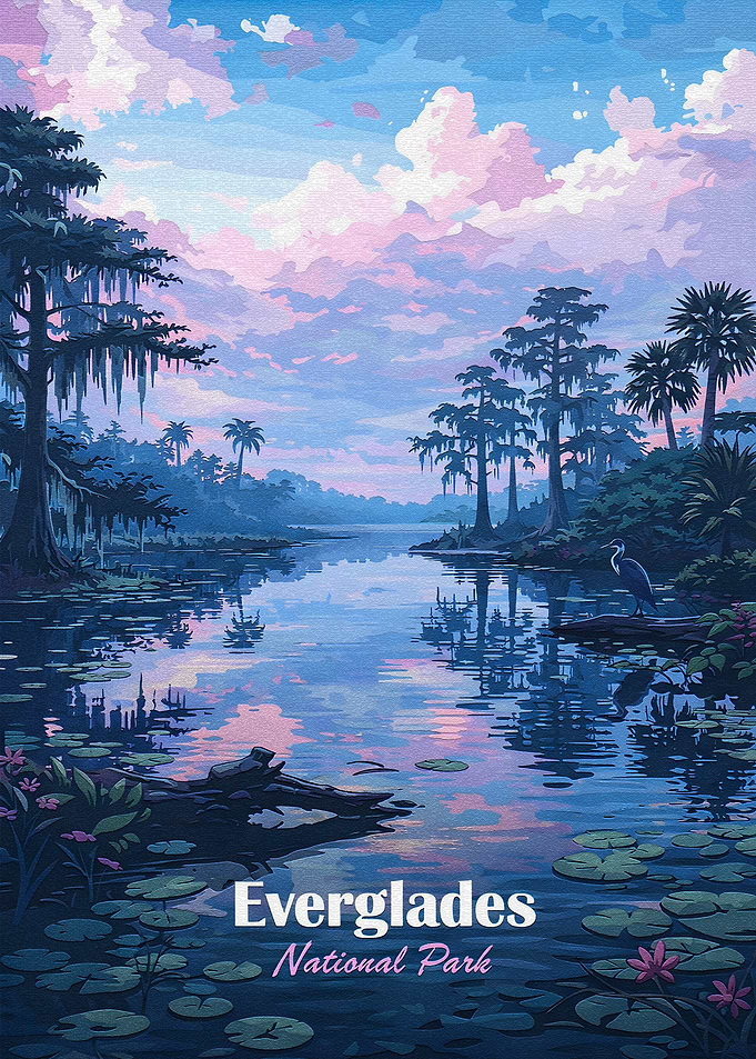 Everglades National Park Vintage Poster