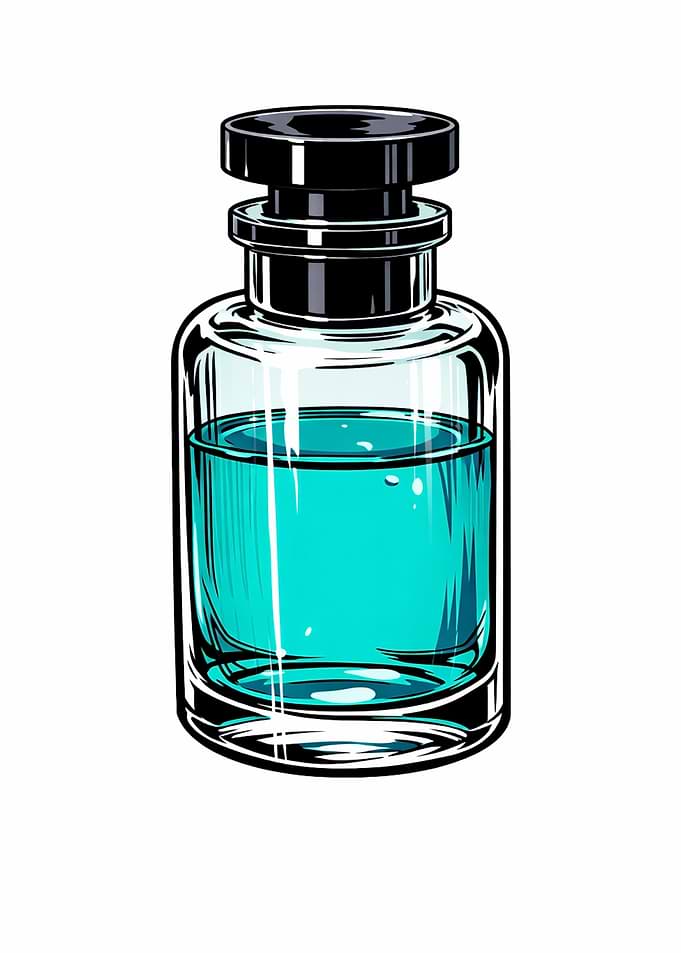 Cyan Designer Fragrance Flacon