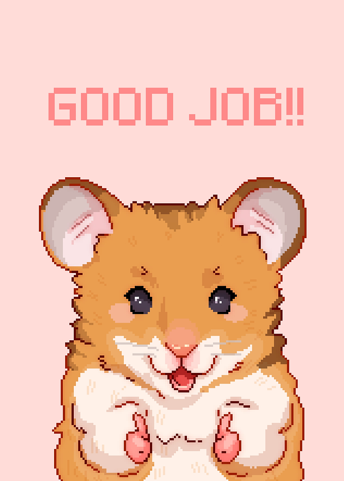 Cute Hamster Saying Good Job