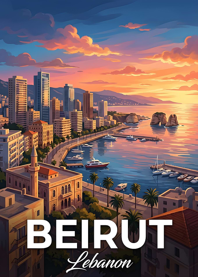 Beirut Cityscape at Sunset