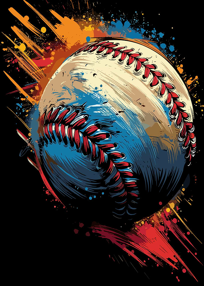 Abstract Baseball Art