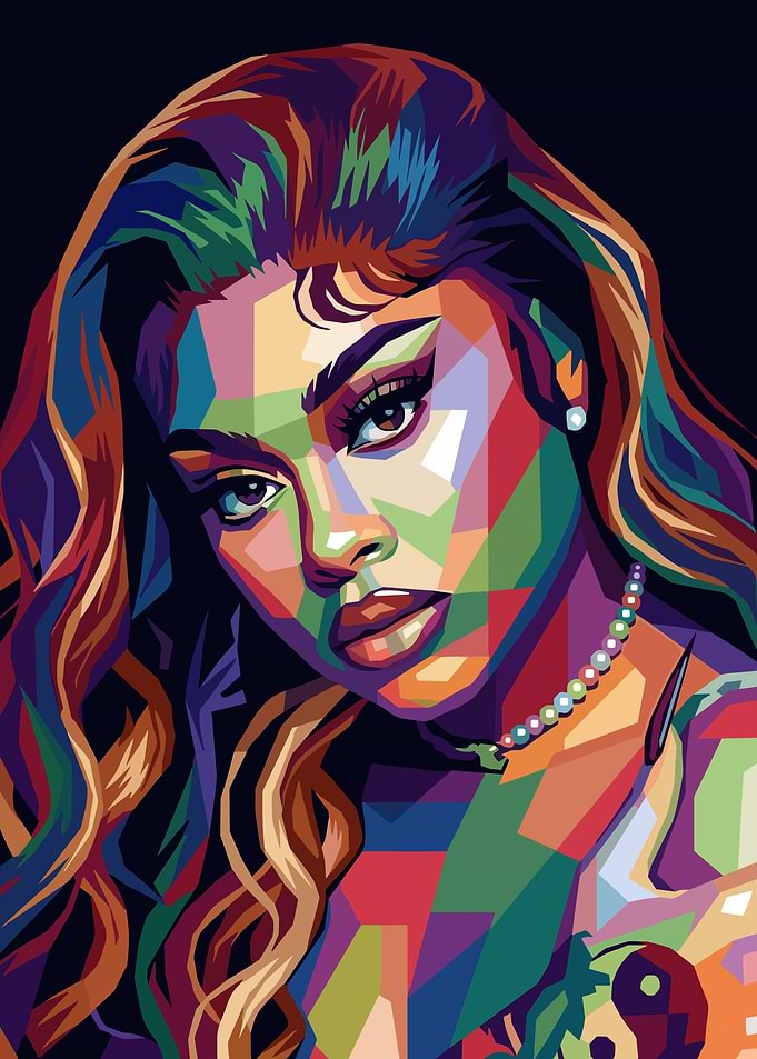 Colorful Pop Art Portrait of a Latto