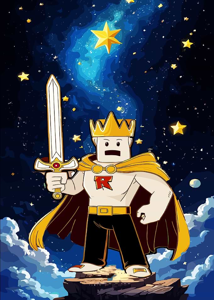 Roblox King with Sword in Space