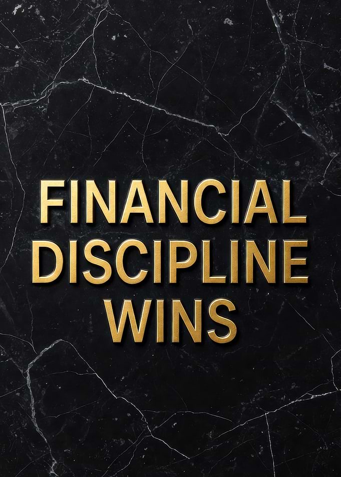 Financial Discipline Wins Text Art