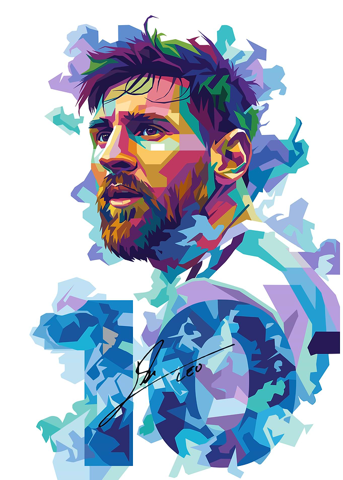 Lionel Messi Pop Art Portrait