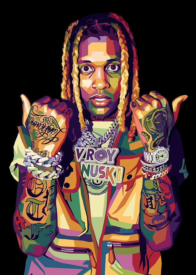 Colorful Portrait of Lil Durk