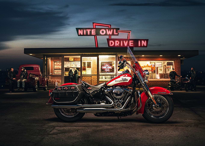 Harley Davidson at Nite Owl Drive-In