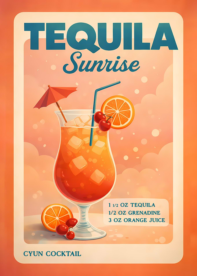 Tequila Sunrise Cocktail