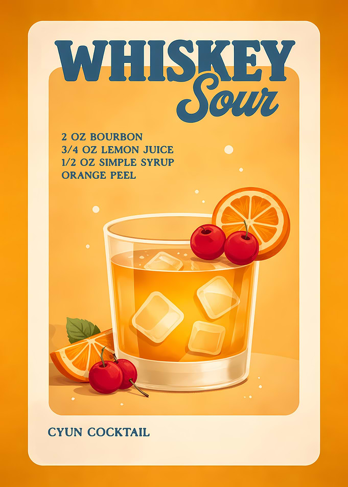 Whiskey Sour Cocktail