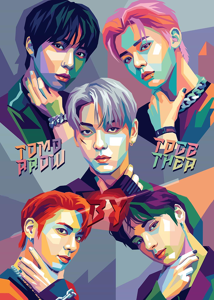 K-Pop Group WPAP Portrait