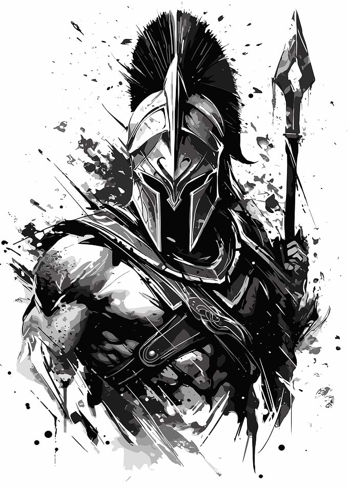 Spartan Warrior with Spear