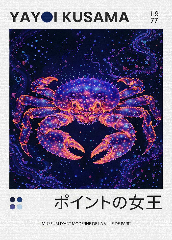 Yayoi Kusama Crab Painting