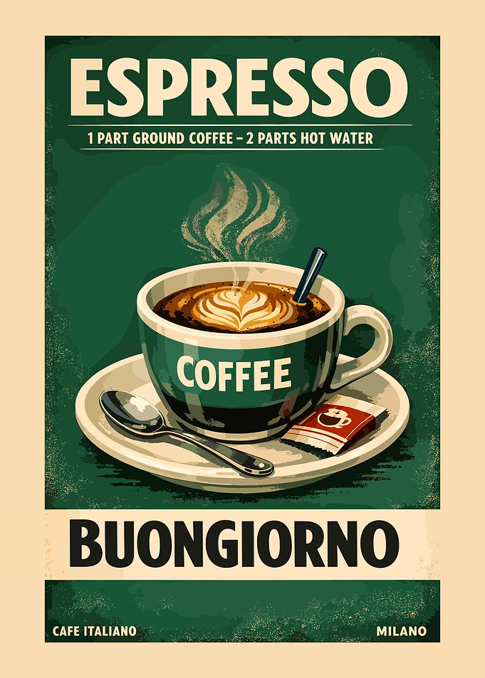 Vintage Coffee Espresso Buongiorno