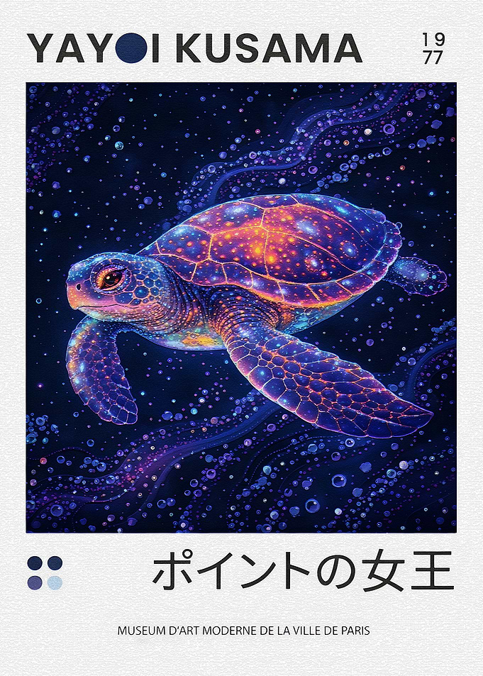 Yayoi Kusama Sea Turtle Art