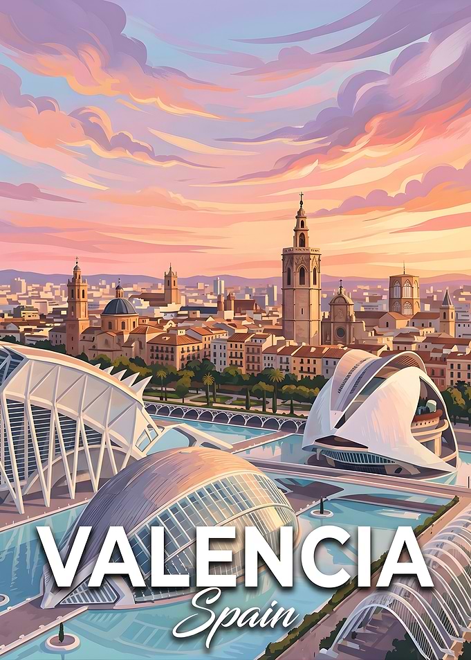 Valencia Cityscape with Modern Architecture