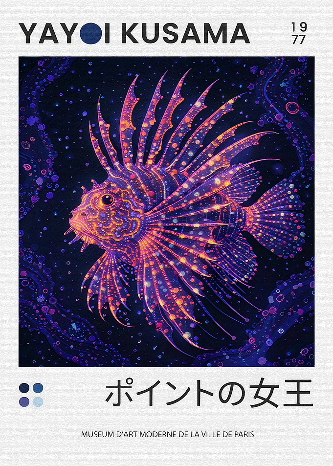 Yayoi Kusama Lionfish Poster