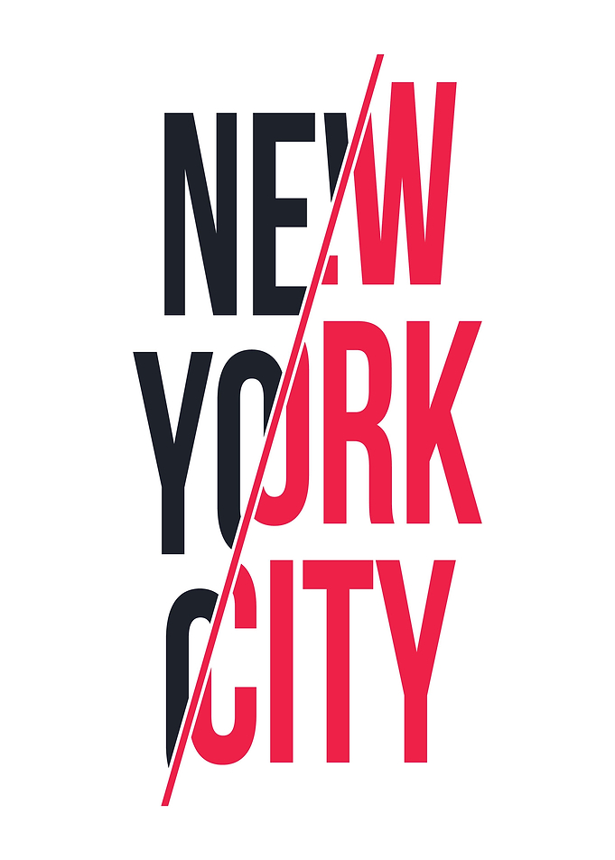New York City Text Art