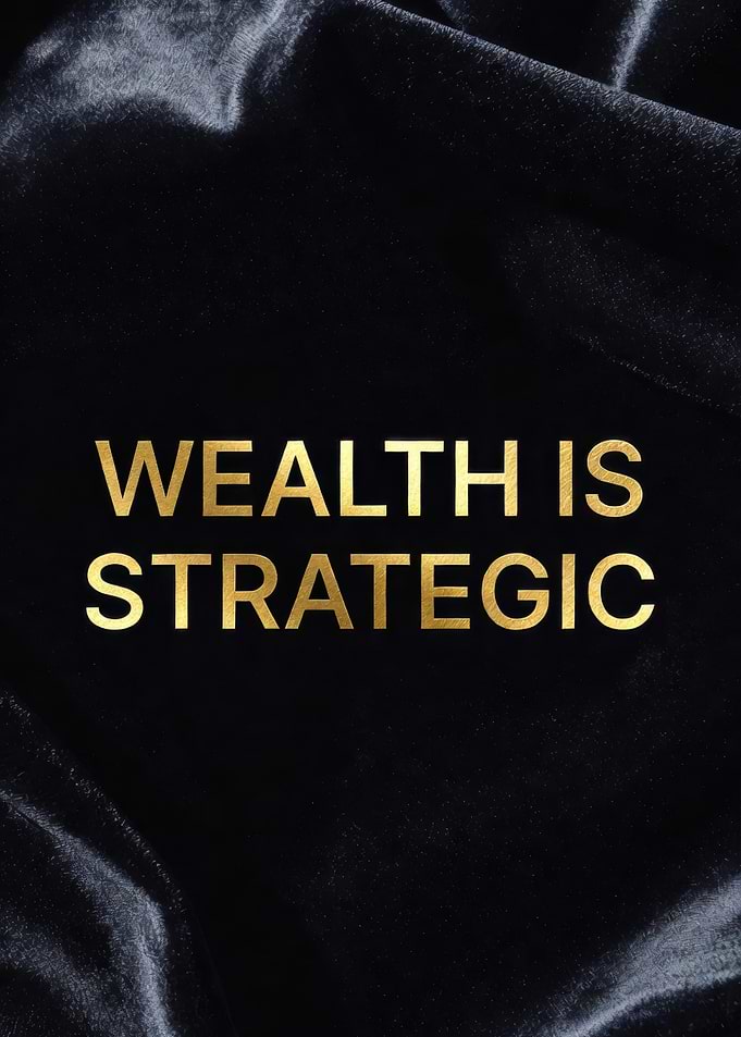 Wealth is Strategic Text Art