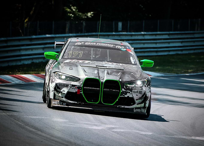 Racing BMW M4 GT3 on Track