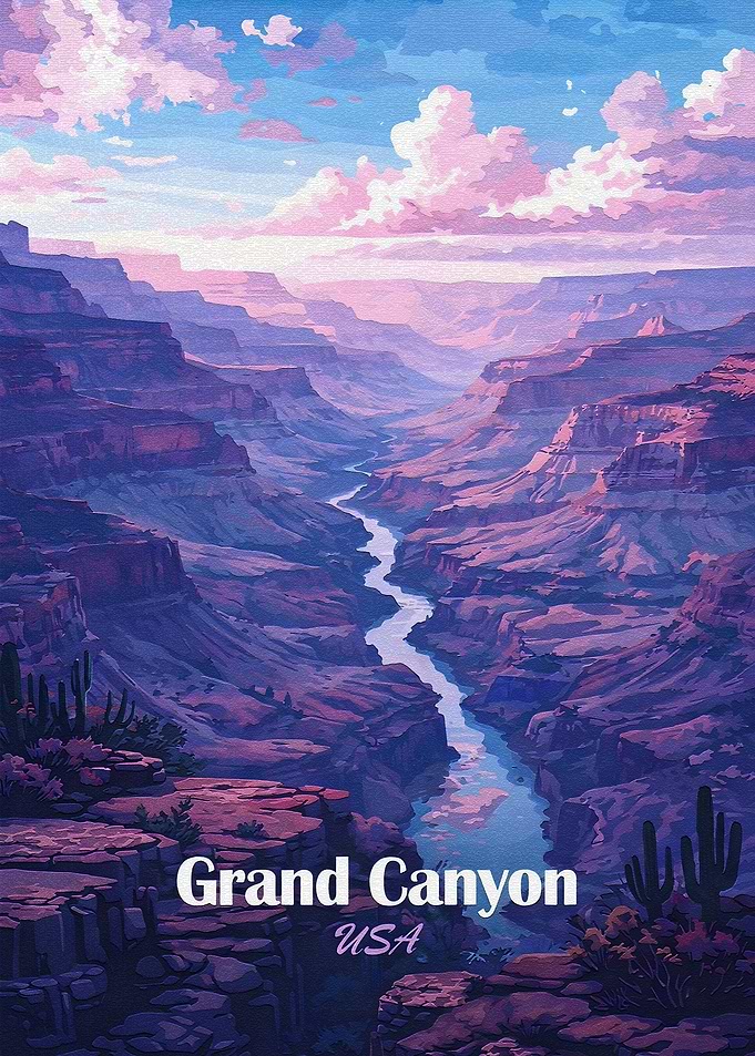 Grand Canyon USA Vintage Poster