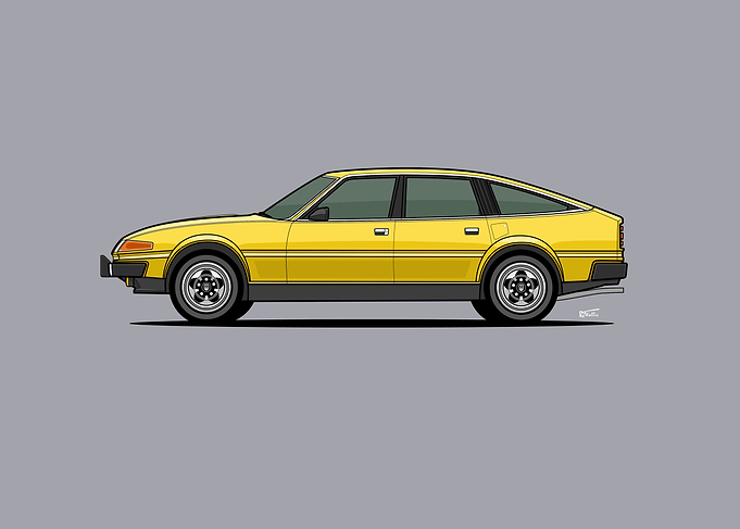 Rover SD1 3500 classic car Illustration