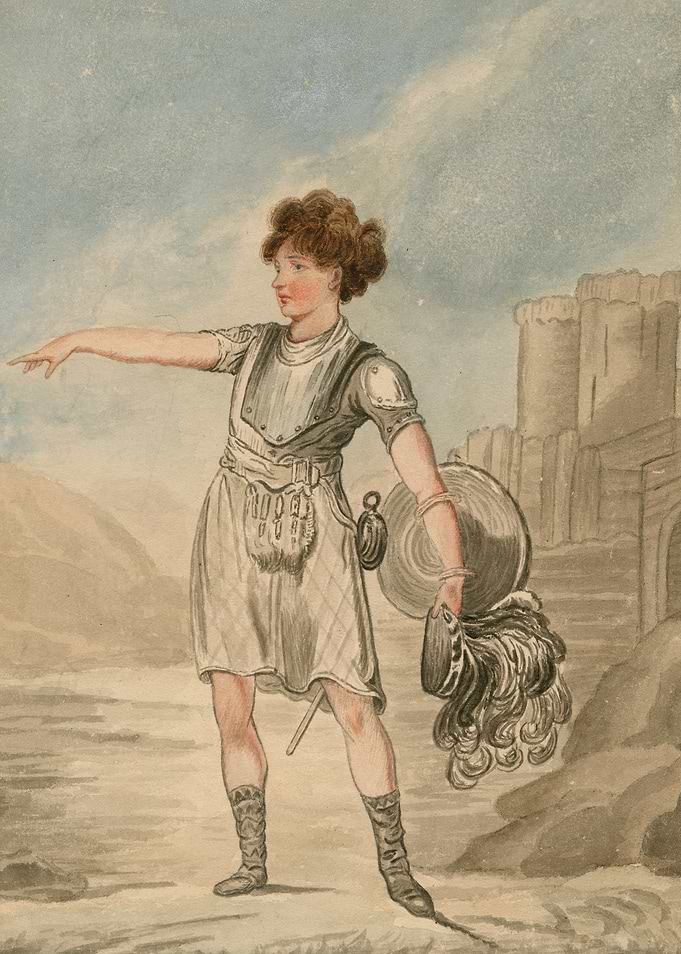 Warrior Woman with Shield and Sword