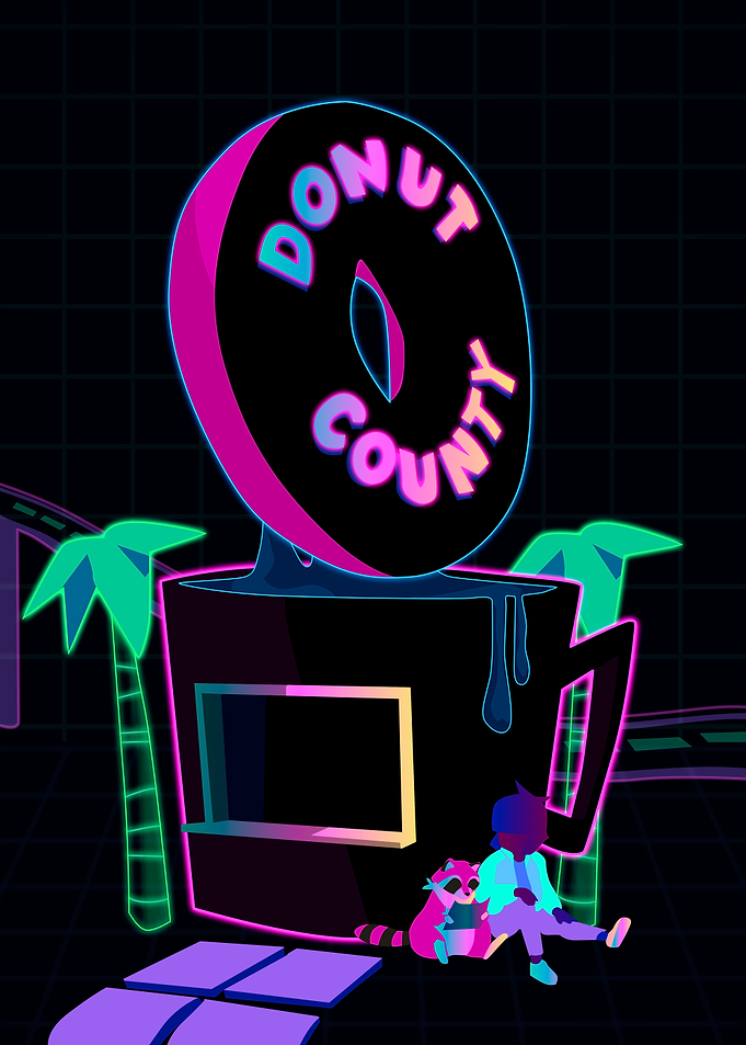 Donut County Neon Sign
