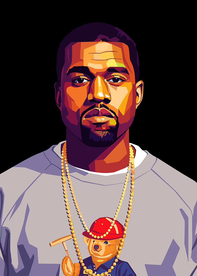 Kanye West Pop Art Portrait