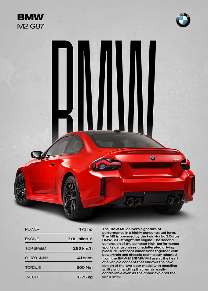 BMW M2 G87 Rear View