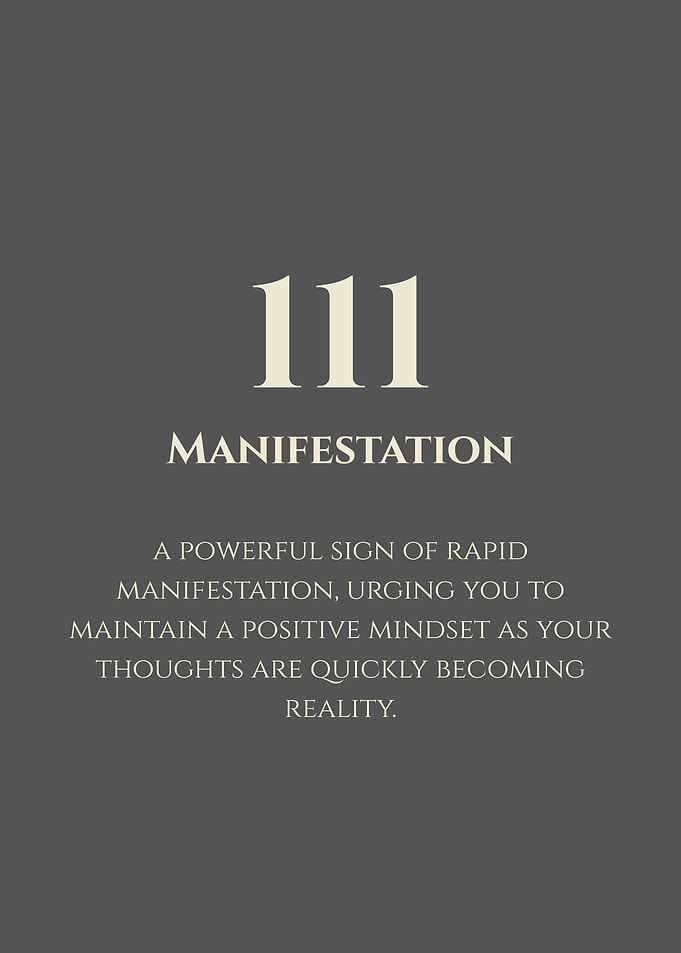 111 - Manifestation