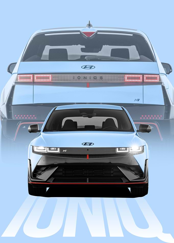 Hyundai Ioniq 5 N Front and Rear View