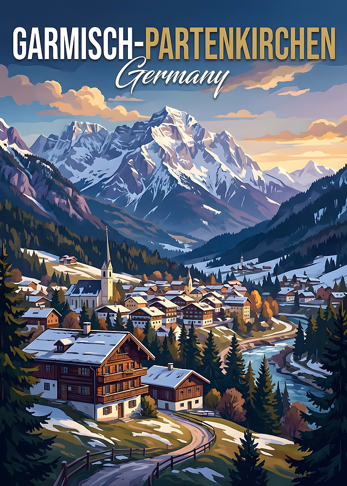 Garmisch-Partenkirchen Germany Winter Landscape