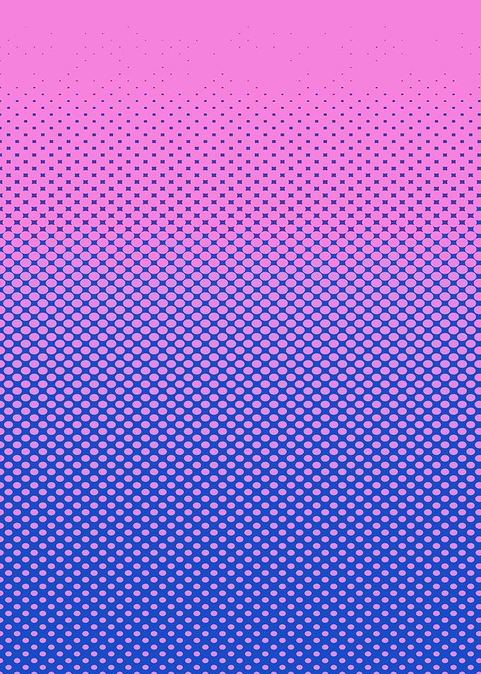 Pink and Blue Halftone Gradient