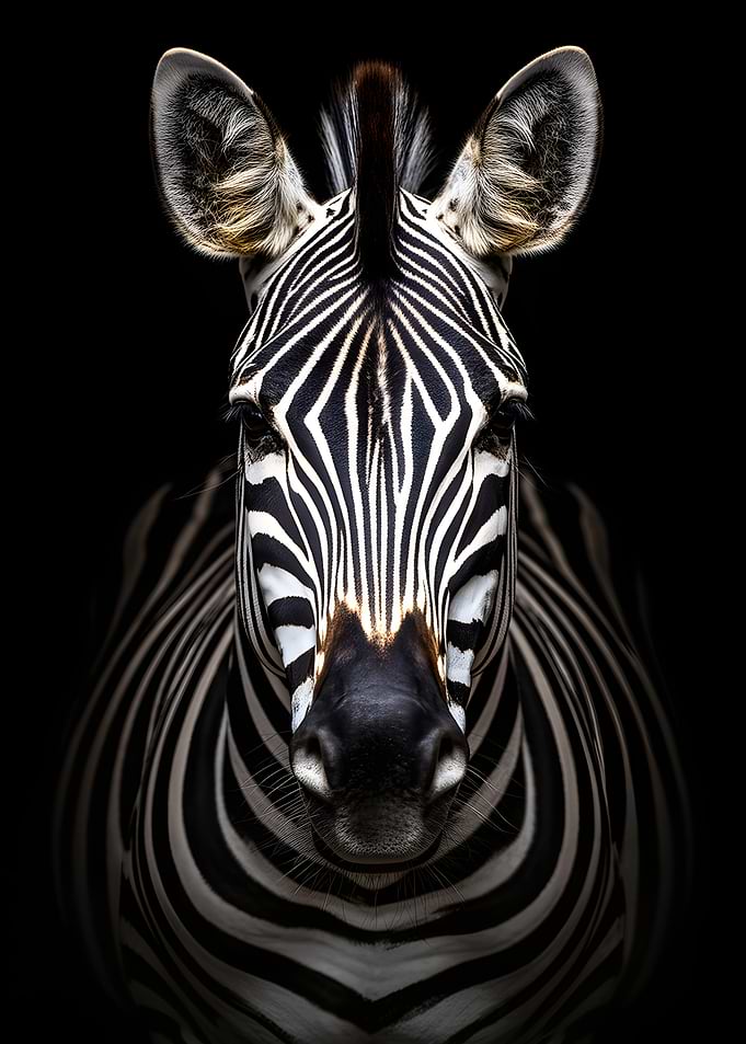 Close-up Zebra Portrait