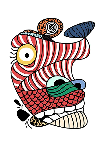 Abstract Fish-like Character