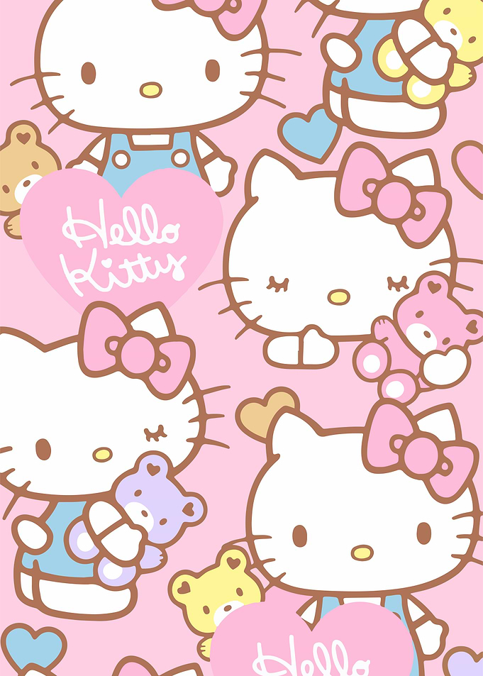 Hello Kitty and Teddy Bears Pattern