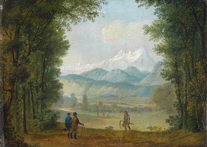 Alpine Landscape with Figures